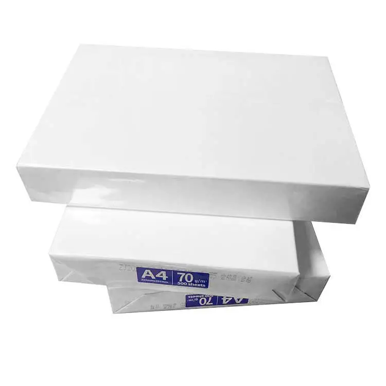 Wholesale supplier offers A4 copy paper in high white for various office needs.