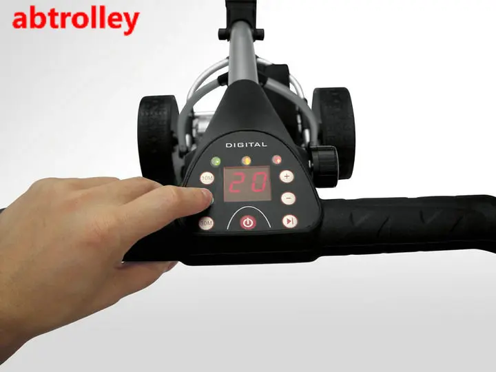 
Follow me trolley electric auto electric push golf buggy on golf ground 3 wheel golf trolley 