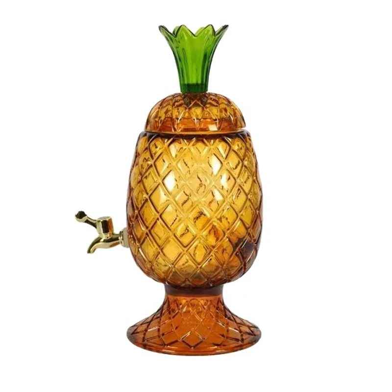 Customized Clear Crystal Glass Iced Beverage 4 10l Dispenser Water Juice Drink Dispensers