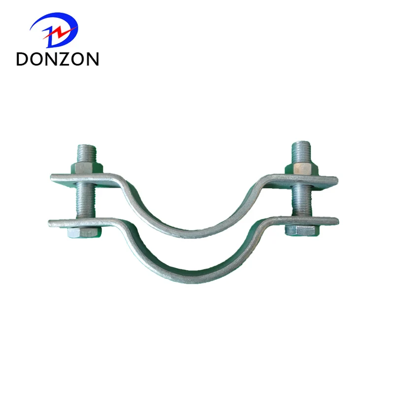 Hot dip galvanized Pole Mounting clamp  pole embrace hoop pole clamp
