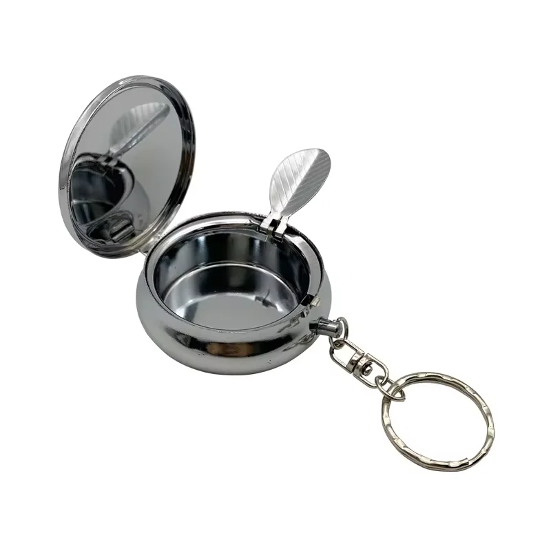 2024 Souvenir Gift Creative Design Mini Ashtray Metal Keychain Zinc Alloy