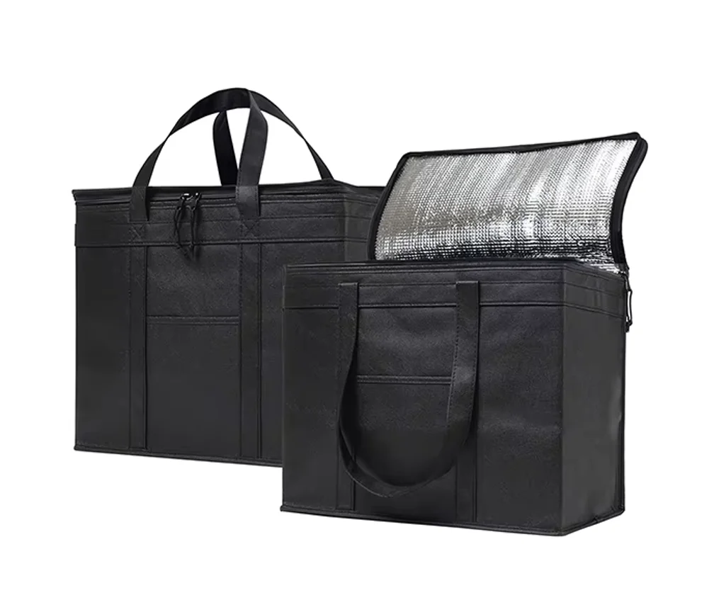 Extra large heavy duty reusable tote grocery shopping thermal bag Promotional fashion Delivery Refrigeration Simple cooler bag