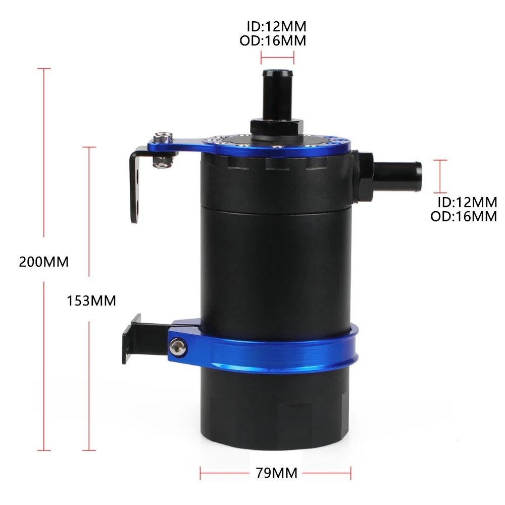 Aluminum Baffled Billet Oil Catch Tank Can Reservoir Turbo Kit Oil Catch can
