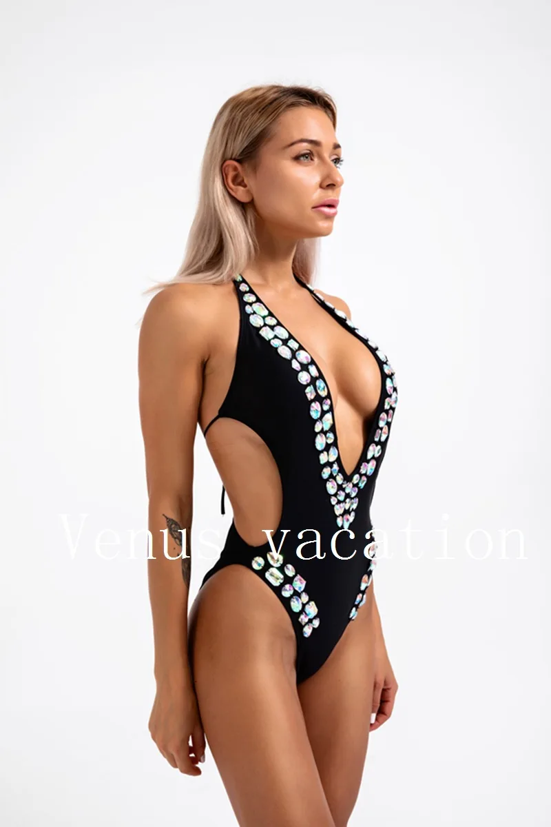 NOVANCE TLX084 New Bareback luxurious crystal good-looking swimwear women sexy bikini one piece swimsuit wholesale thong bikini