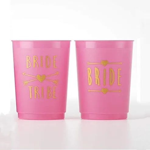 12oz Pink Plastic Cup-Frosted
