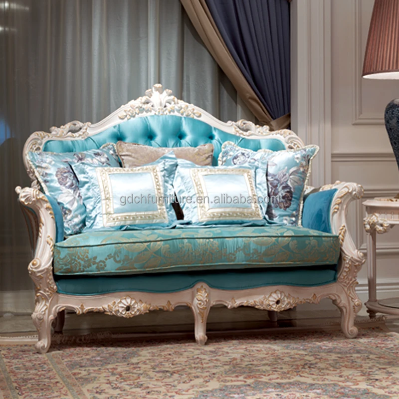European Classic Sectional Fabric sofa  Set Neoclassical Solid wood carving sofa For Living Room Furniture