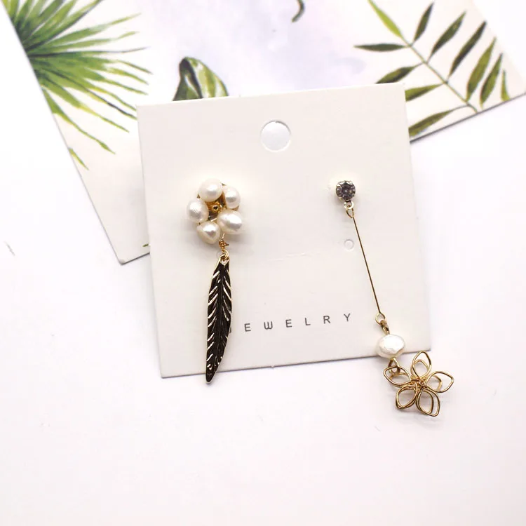 High quality star pearl layered eardrop hanging 14k gold  earring chain  earrings