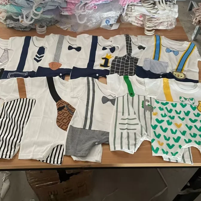 Baby romper clothes cotton flat print pattern bodysuit for onesie baby clothes 0-24M infant sleeper