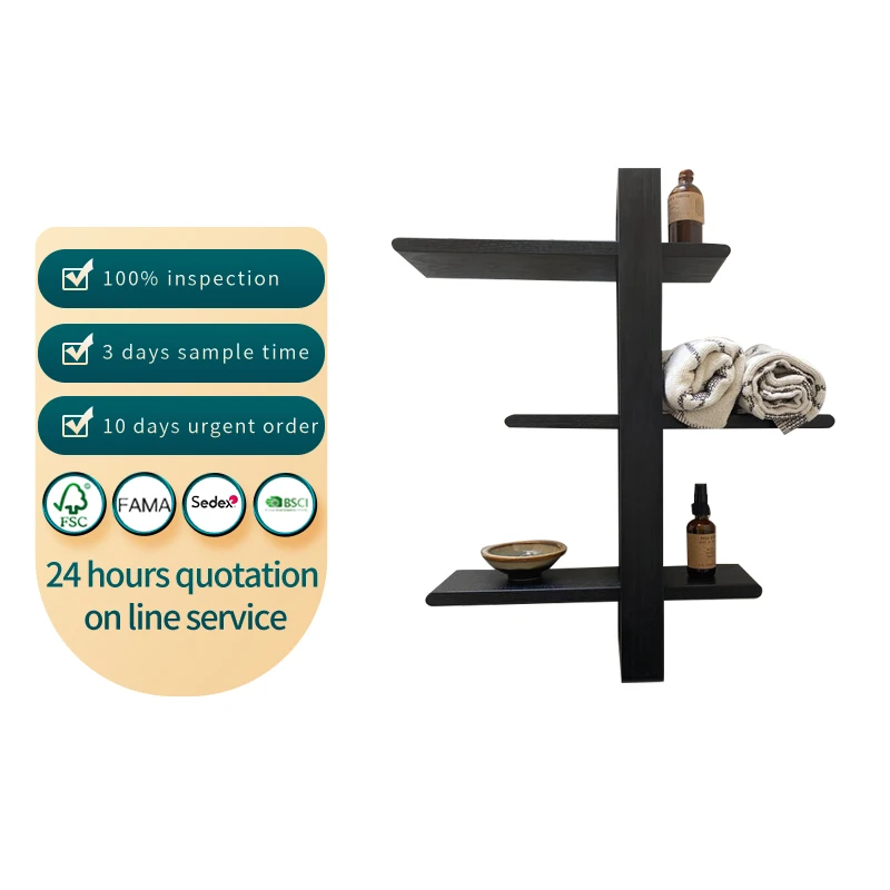 Solid White Oak for Plants Books Photos Wood Adjustable  Floating Shelve Wooden Shift Shelf Original Modern Wall Shelf