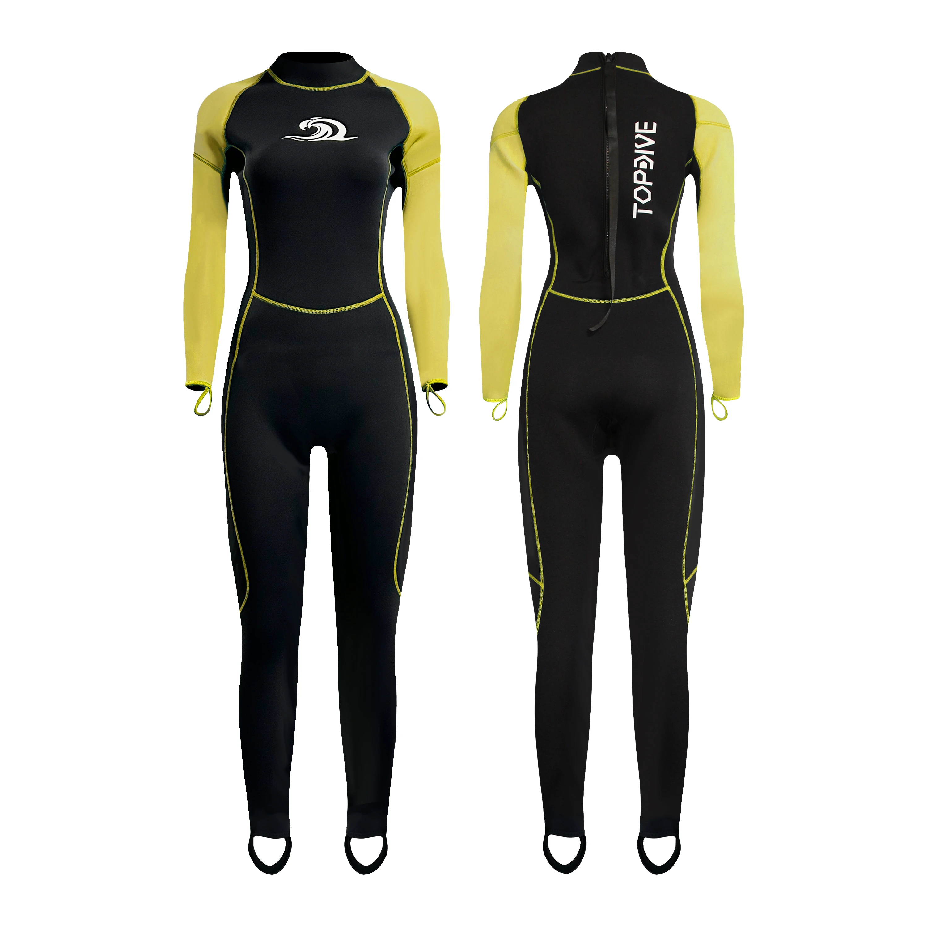 2mm Women Neoprene Surfing Wet Suits Unisex Black Long Sleeve Surf Diving Wetsuit