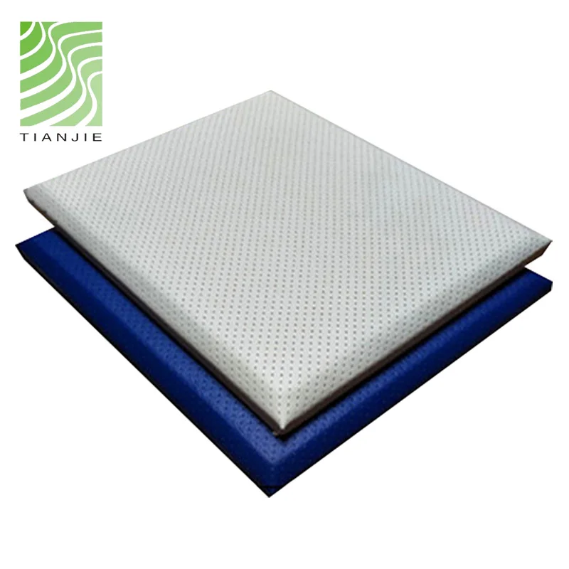 Acoustic panels  3 d leather absorbing high density fiberglass fabric white acoustic panels