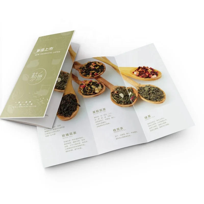 High Quality Custom Three Folder Restaurant Takeout Food Menu