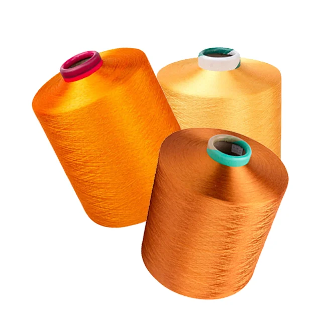 High Elasticity Textured Polyester Yarn Factory DTY Solution Dyed Semi Dull NIM SIM 300D 150D