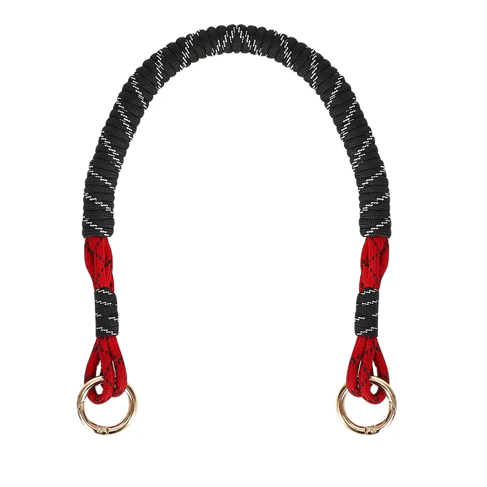 Red black match braided round lanyard removable buckle cell phone lanyard compatible with all smartphone