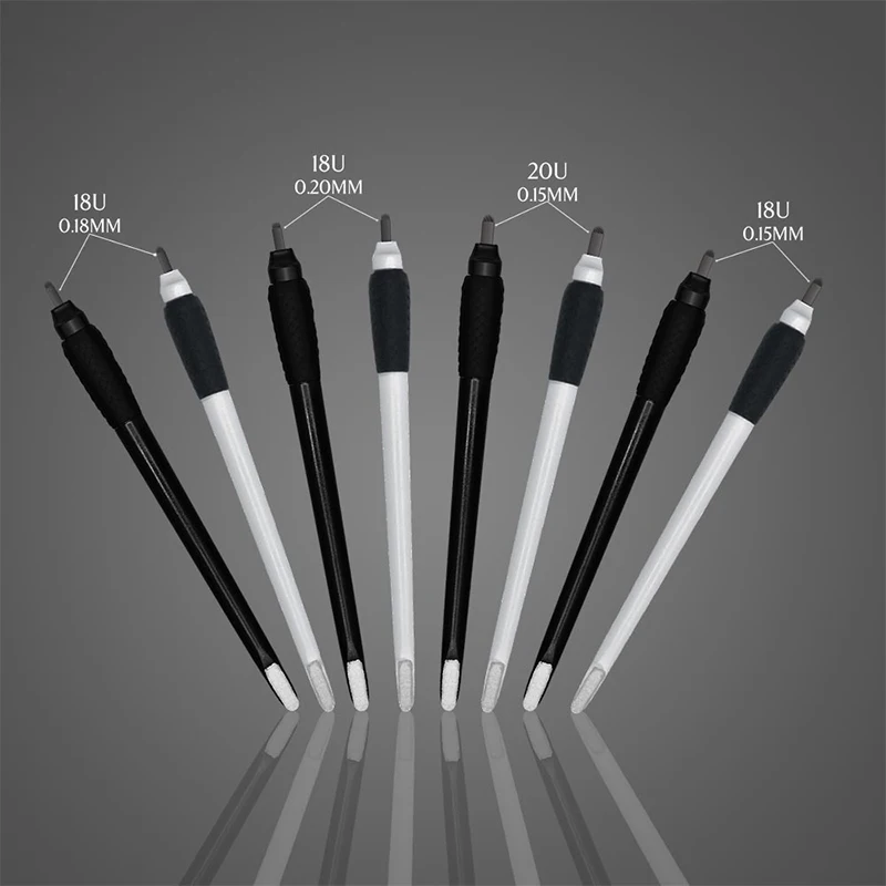 OEM Лучшая U-образная микроблейдинг 0 15 эксцентричная одноразовая ручка для татуажа бровей