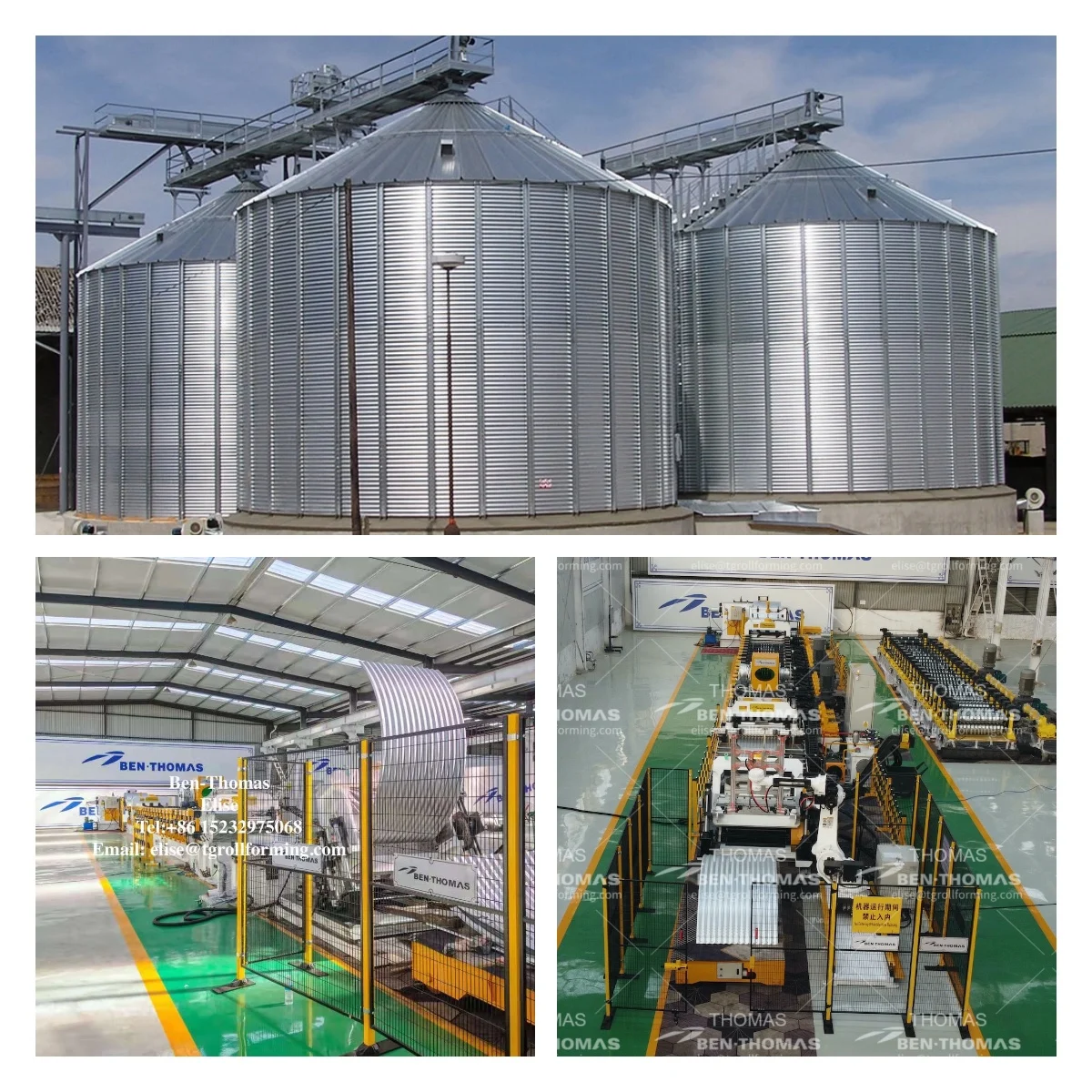 Lines for the production of corrugated profiles for silos