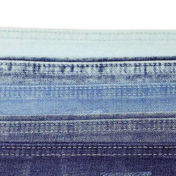 K001-13 Factory Direct Wholesale  India Denim Fabrics Suppliers Hemp Jeans Denim Fabric Blue Waxed Denim Fabric