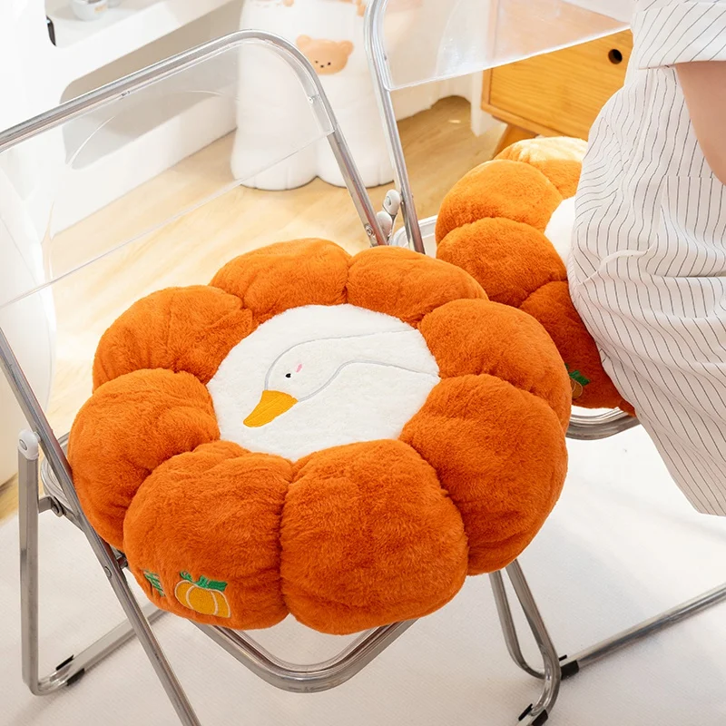 Cartoon futon lazy cushion sofa living room pillow Tatami bay window thickened window large white goose pumpkin seat cushion