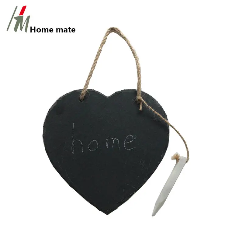 Handmade ECO friendly rock black hanging markers slate door signs