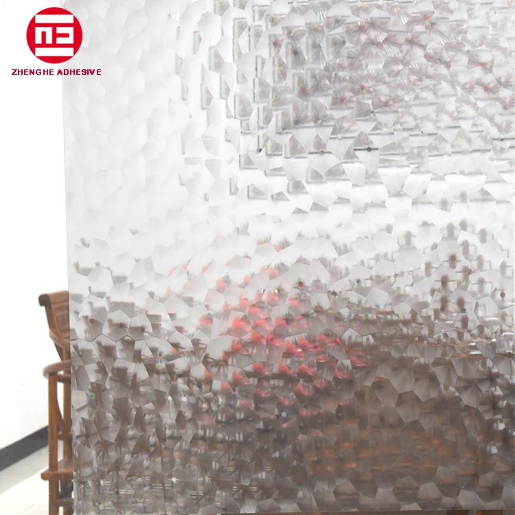  Цветная декоративная клейкая пленка для окон Zhenghe с принтом на заказ