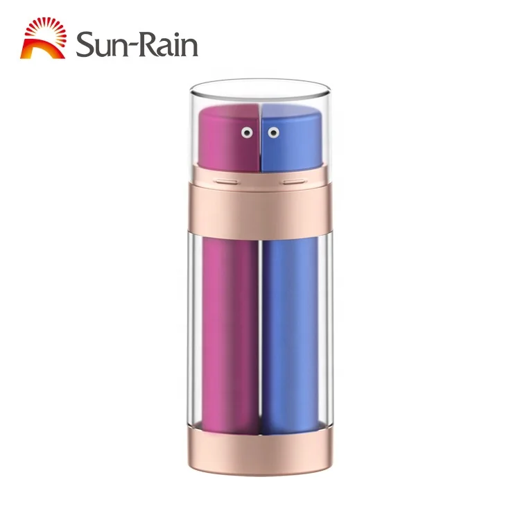 
Professional press dual chamber petg airless pump bottle 30ml 