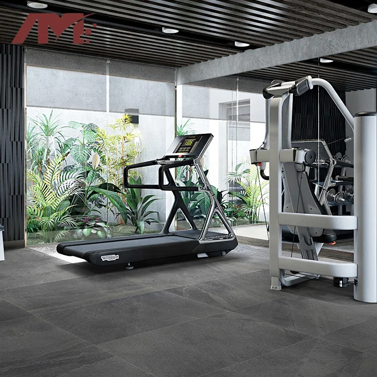 Полированная большая глазурованная керамическая серая фарфоровая напольная