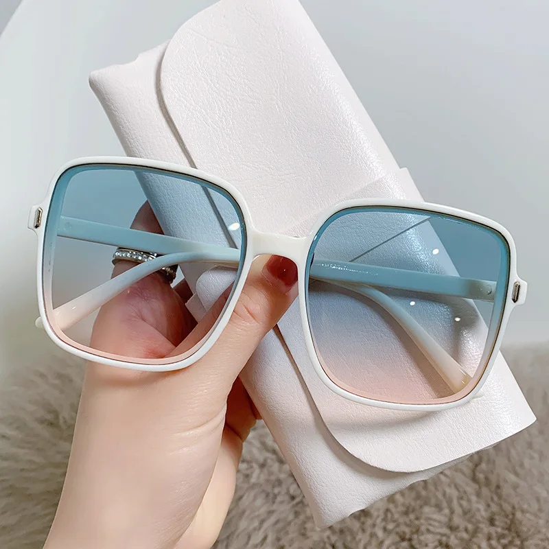 2024 New design Luxury Oversized square sunglasses women shades gradient sunglasses luxury uv400 in stock