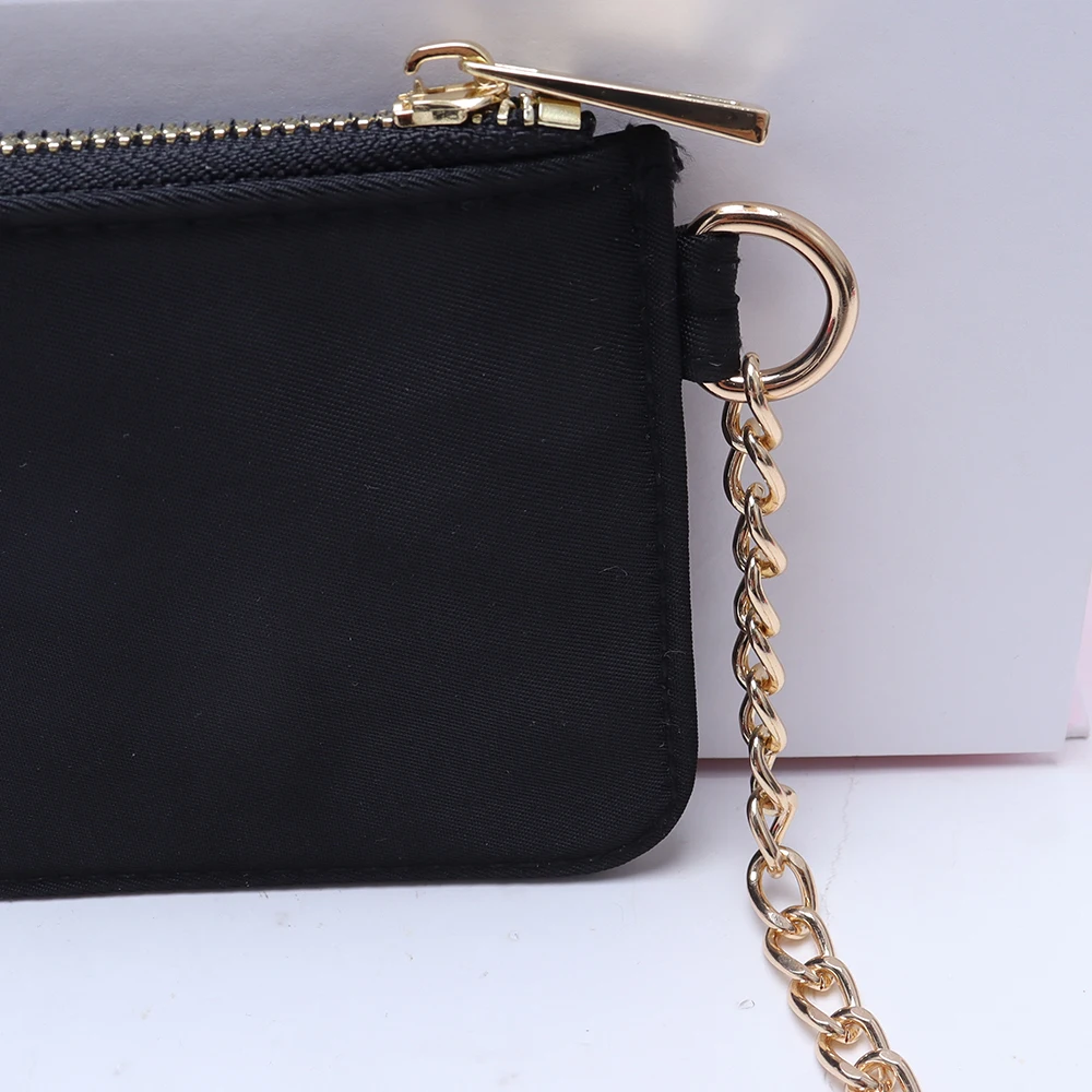 Fast Shipping Candy Color Waterproof Nylon Cute Small Mini Wallet Girls Women Nylon Zipper Money Pouch Mini Keychain Coin Purse