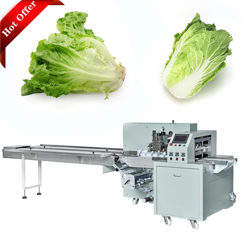 Полностью автоматическая горизонтальная упаковочная машина для свежих овощей и фруктов