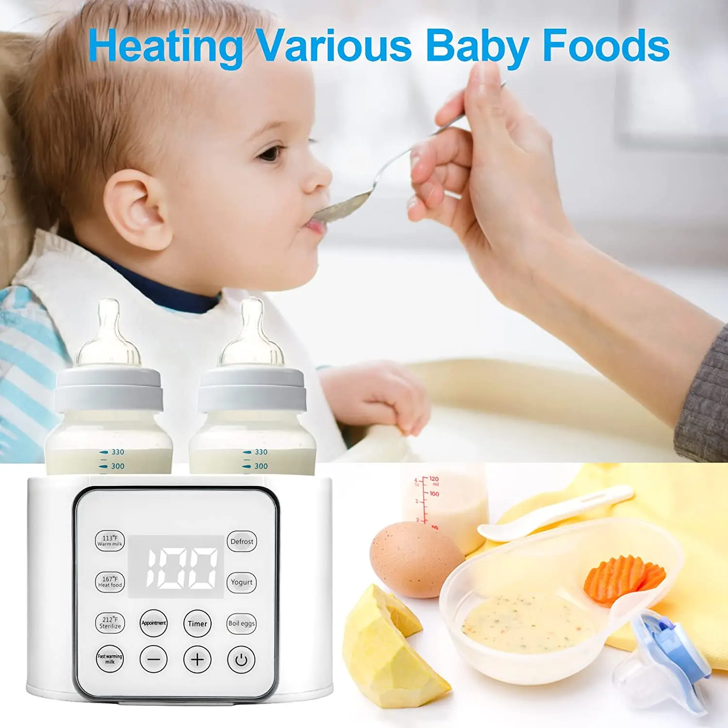 Baby milk Heater Safe Versatile Milk Bottle Warmer for Different Bottle Sizes