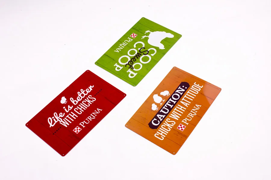 Wholesales metal postcard with magnet custom printed tin sign