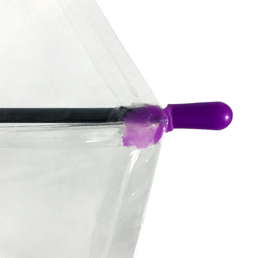 OVIDA Eco-friendly POE Clear Fabric Transparent Umbrella Purple Promotion Umbrella
