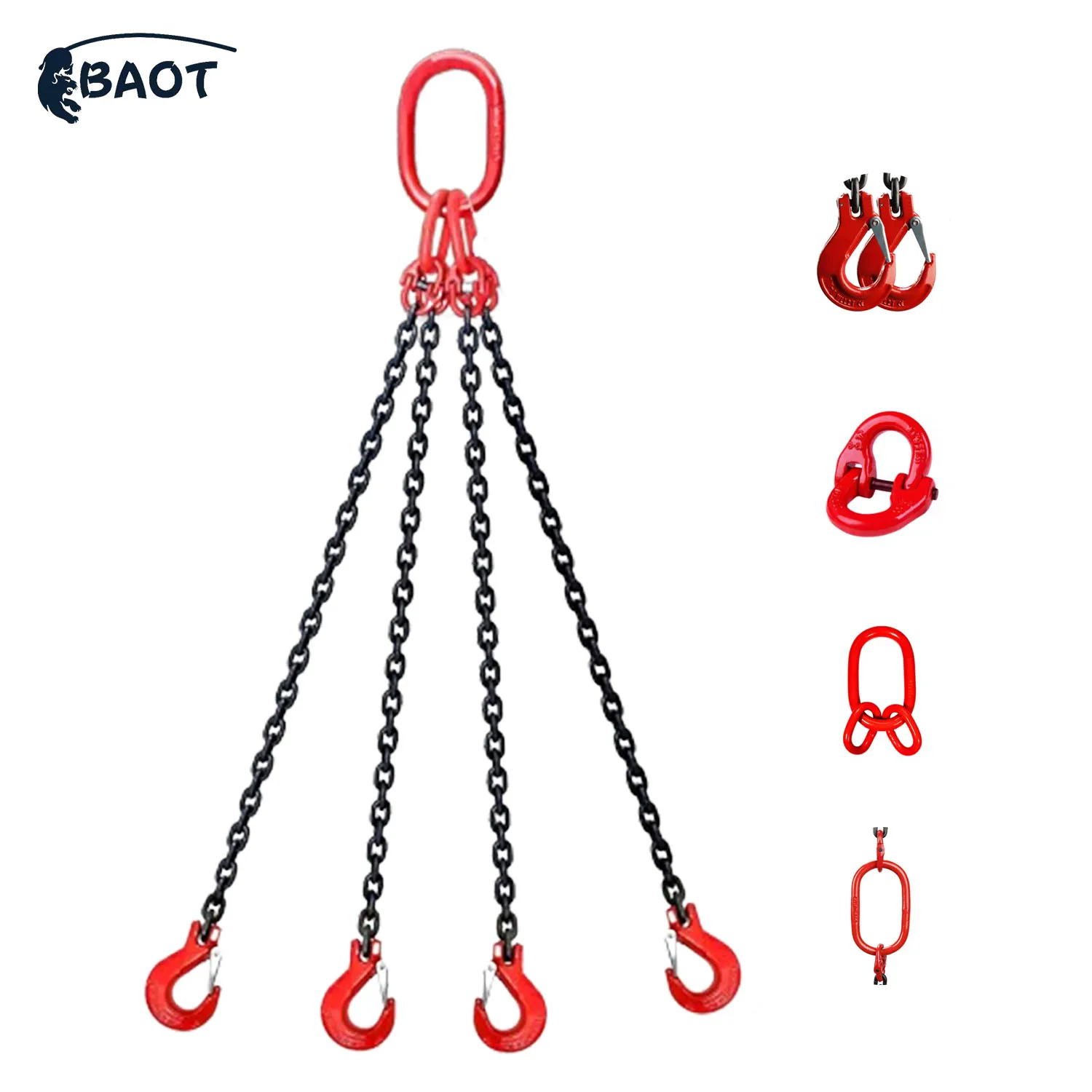 Customized 4 Leg Lifting Sling G80 Alloy Steel Chain Slings Chain Slings