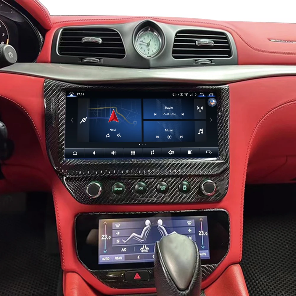 13 0 Android для Maserati GT 2013-2020 обновление до двухэкранного автомобильного мультимедийного плеера GPS-навигационное радио головное устройство Carplay