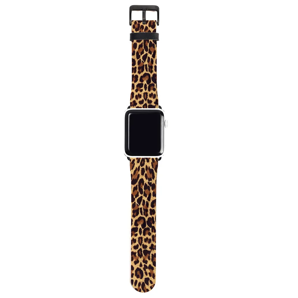 2019RTS Hot Products  38mm 42mm Watch Band Strap For Apple   I watch Leopard Plaid Printed PU Watchs Band Straps