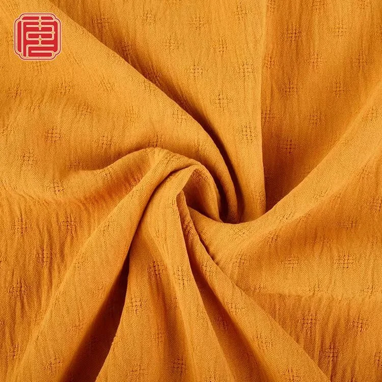 2023 New Breathable CEY Jacquard Surface Spotted 100% Polyester Woven Fabric