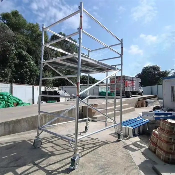 Easy Adjustable Mobile H Frame Scaffold Hot Dipped Galvanized Ringlock Scaffolding frame step ladder