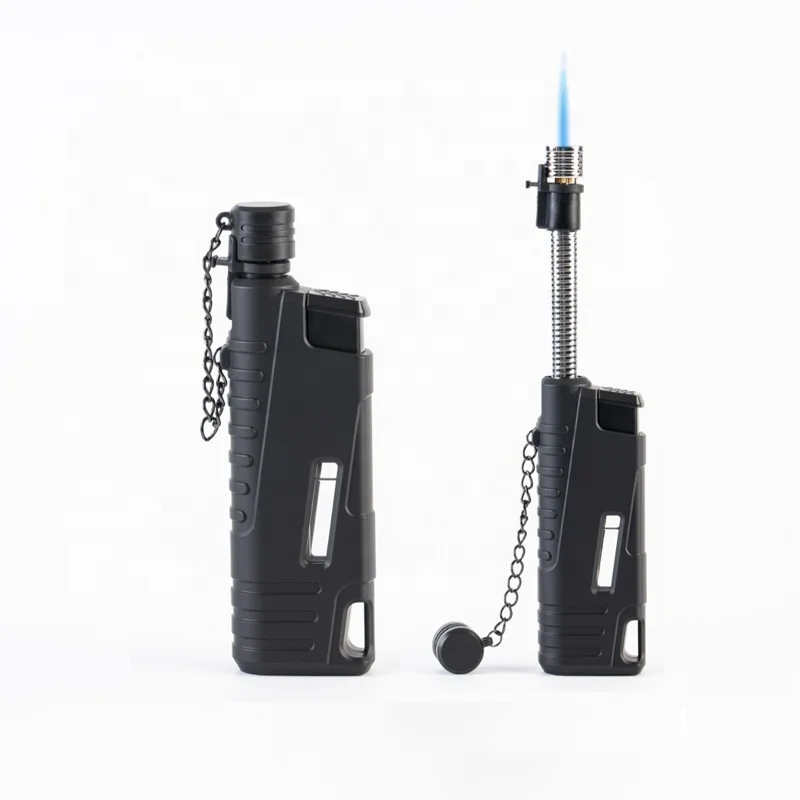 Windproof Butane Gas Jet Flame Telescopic Torch Outdoor Camping BBQ Kitchen Cigar Lighter