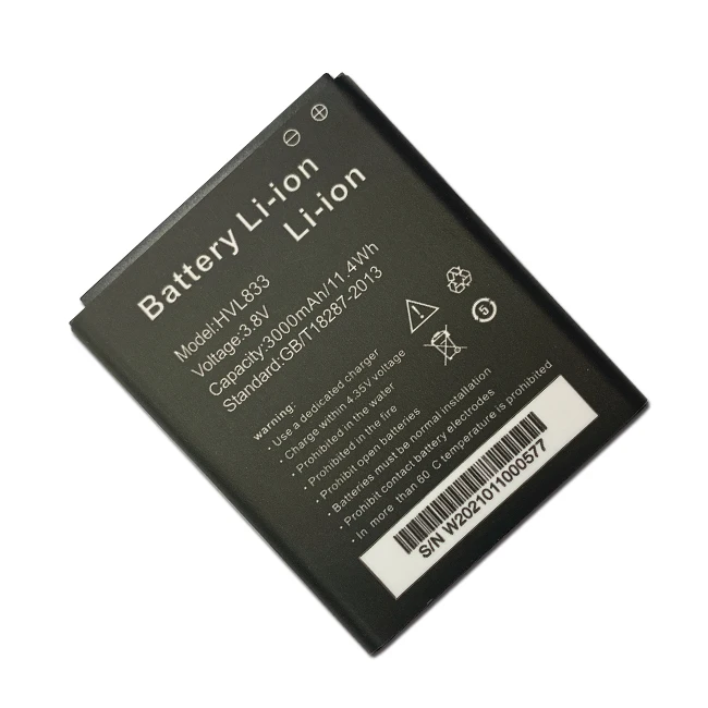 
High Capacity Rechargeable battery HVL833 for Smile MIFI MF8 battery 3000mAh 3.8V 