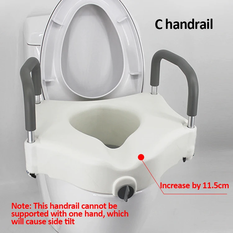 Raised Toilet Seat with Lid 300 Lbs Heavy Duty Elevated Toilet Seat with Tightening Clamps Raised Toilet Seats