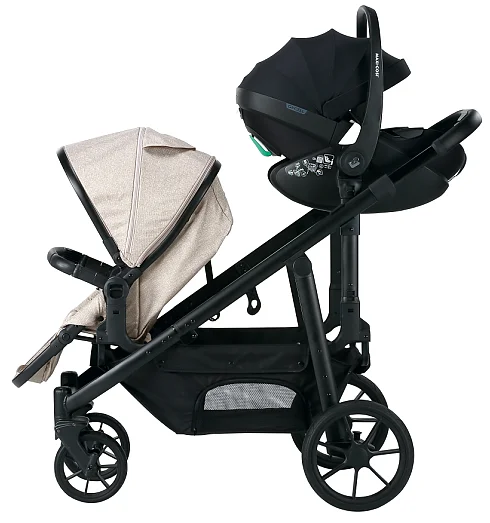 china manufacturer wholesale baby wagon stroller fashion camping products big PU wheels with canopy mosquito rain cover