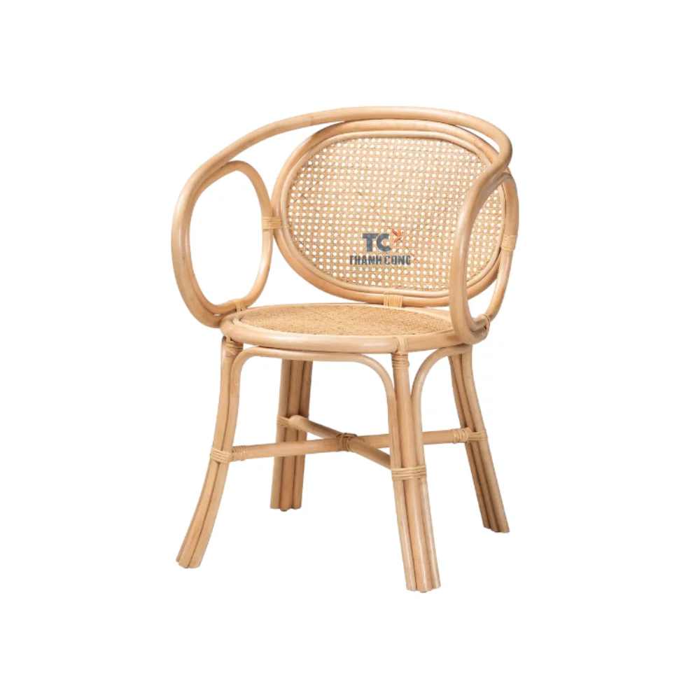 Wholesales Handcrafted Kids Furniture Bohemian Rattan Kids Armchair Wicker Rattan Kids Chair Handwoven Rattan Armchair