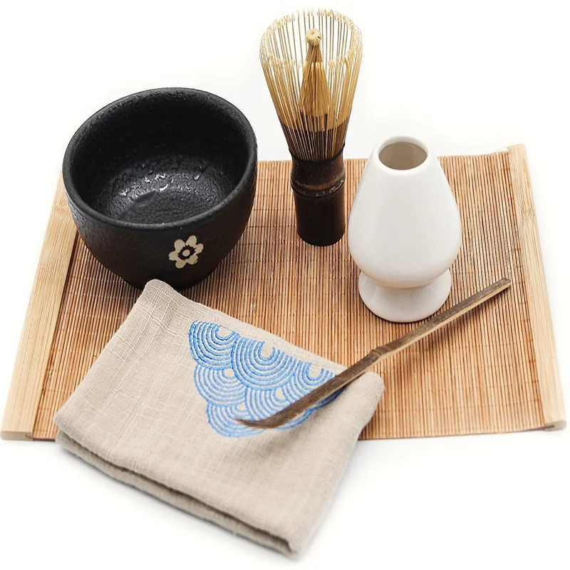 Matcha Sets Crimping Tool Mixer Hand Push Matcha Powder Green Tea With Pouring Spout