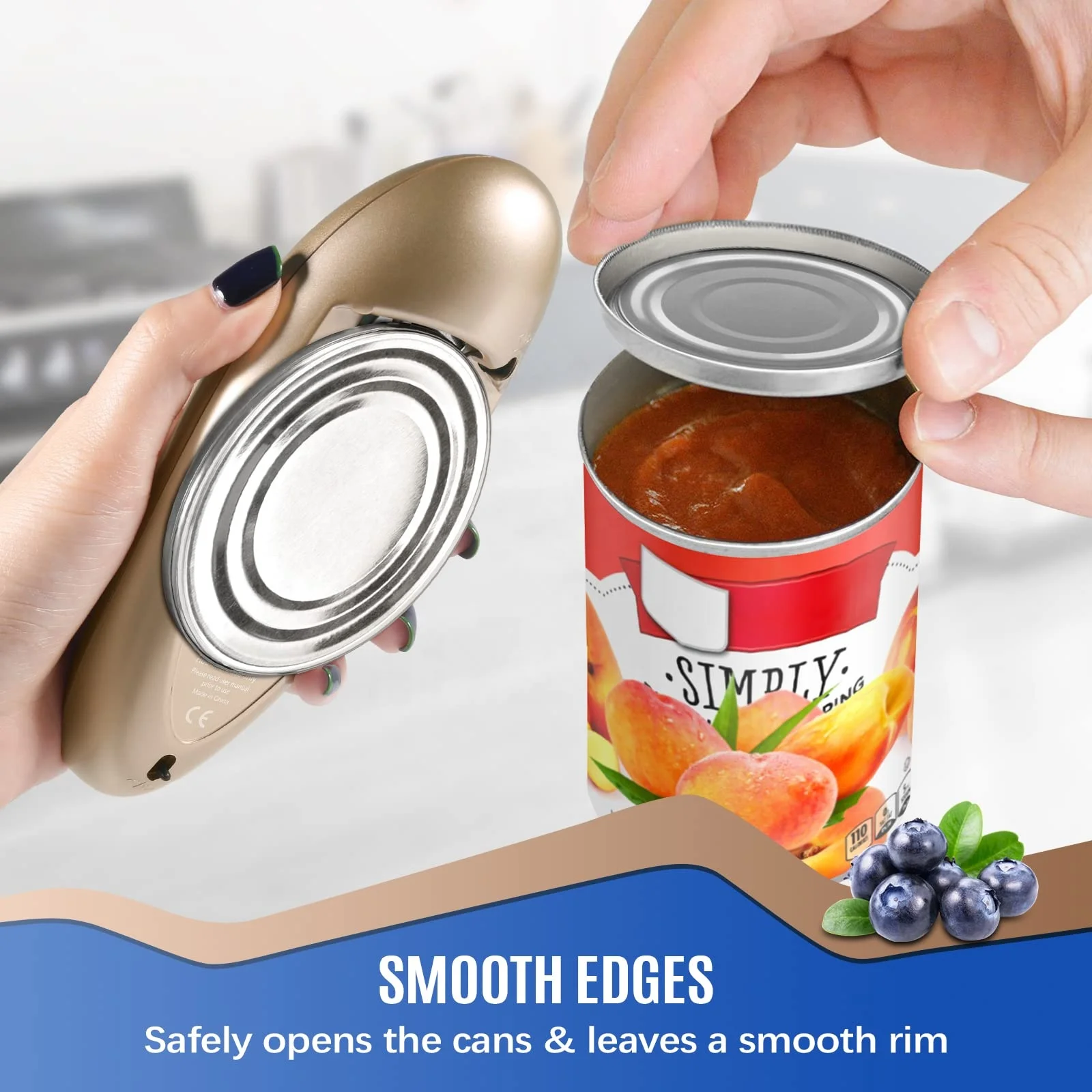 Hands Free Food-Safe батарейный Консервный нож Автоматический Открыватель