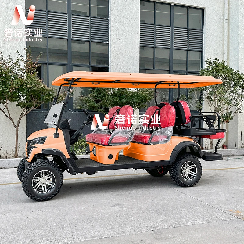 Factory Cheap lifted Mini 4+2 Seat Sightseeing Bus Club Cart gasoline Golf Buggy Hunting Cart