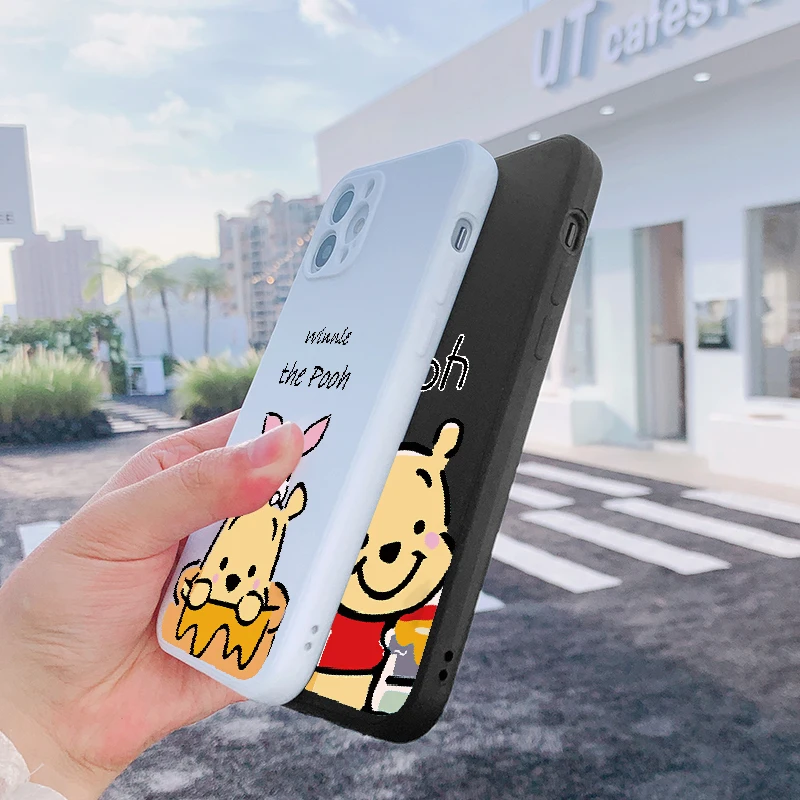 Cartoon mouse duck bear style Phone Case for iPhone 13 12 11 Pro XR X Xs Max 8 7 Mini Frosted Silicone Cases Soft Back Cover