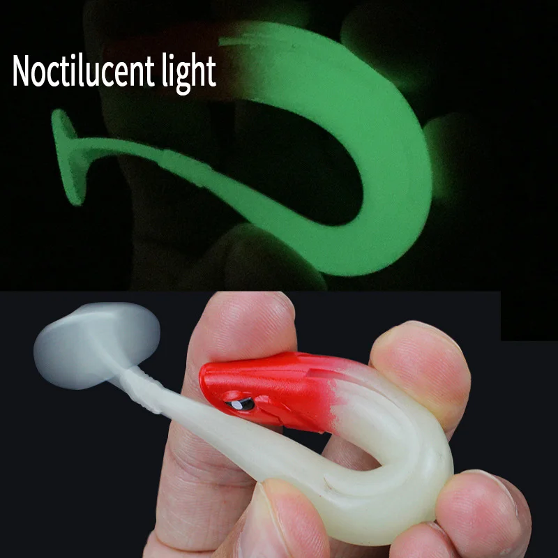 Hot Sale 12.5cm 10g Soft Fishing Lure Rainbow Soft Fish Lifelike Silicone Artificial Bait with T-tail