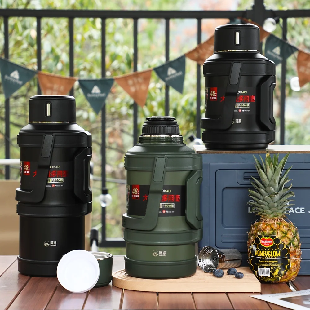 Hot Selling 3L/4L/5L Large Capacity Double Wall Vacuum Travel Pot Insulated Stainless Steel Thermos Travel Flask