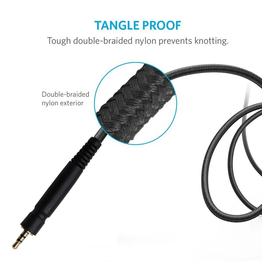 GAME ONE Cable for Sennheiser GAME ONE GAME ZERO PC 373D GSP 350 GSP 500 GSP 600 Headphones Cables Replacement Cord