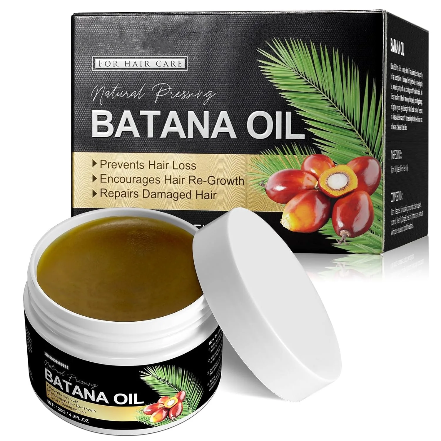Wholesale 100% Batana Oil Organic Hair Strenghtening Growth Oil Cream Unrefined Pure Batana Oil from Honduras
